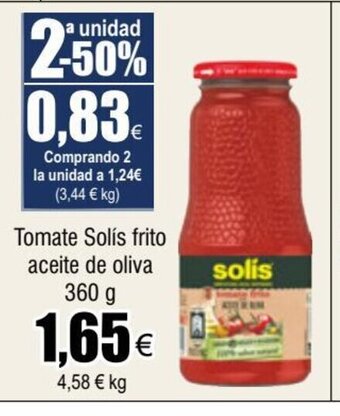 FROIZ Tomate Solis Frito Aceite de Oliva 360g oferta