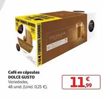 Alcampo Café en cápsulas dolce gusto variedades 48 oferta