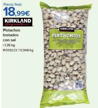 Costco Kirkland pistachos tostados con sal oferta