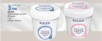 Costco Kolios yogurt griego normal o 0% grasa oferta