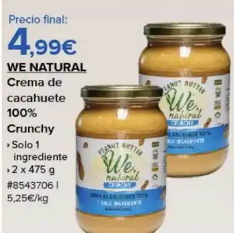 Costco We natural crema de cacahuete 100% crunchy oferta