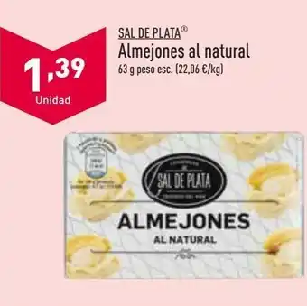 ALDI Almejas al natural sal de plata oferta