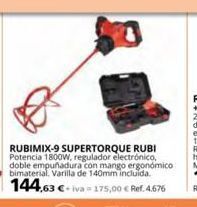 Coferdroza Rubimix-9 supertorque rubi potencia 1800w, regulador electrónico, doble empuñadura con mango ergonómico bimaterial. varilla d oferta