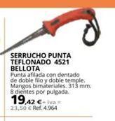 Coferdroza Serrucho punta teflonado 4521 bellota punta afilada con dentado de doble filo y doble temple. mangos bimateriales. 313 mm. 8 oferta