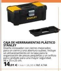 Coferdroza Stakley caja de herrramientas plástico stanley diseño innovador con cierres mejorados para un cierre y una abertura suaves, oferta