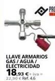 Coferdroza Llave armarios gas/agua/ electricidad 18,93 €+iva- 22,90 € ref. 4.6 oferta