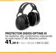 Coferdroza Protector oidos optime iii de diadema. alto rendimiento reduciendo el ruido hasta 37 db. máximo confort. 41.28 €+49,95 € ref oferta