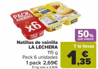 Carrefour Natillas de vainilla la lechera oferta