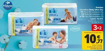 Carrefour Pañales carrefour baby ultra dry t3, t4 o t5 oferta