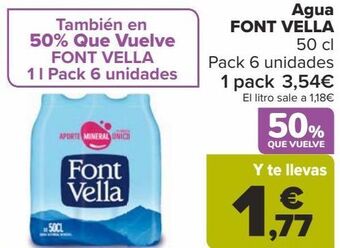 Carrefour Agua font vella oferta