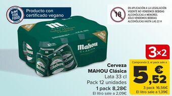 Carrefour Cerveza mahou clásica oferta