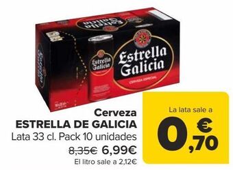 Carrefour Cerveza estrella de galicia oferta