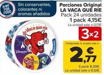Carrefour Porciones original la vaca que ríe oferta