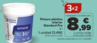 Carrefour Pintura plástica interior standard pro oferta