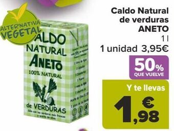 Carrefour Caldo natural de verduras aneto oferta
