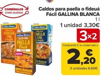 Carrefour Caldos para paella o fideuá facíl gallina blanca oferta