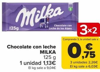 Carrefour Chocolate con leche milka oferta