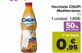 Carrefour Horchata chufi mediterráneo oferta