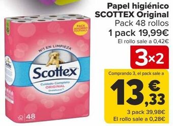 Carrefour Papel higiénico scottex original oferta