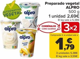 Carrefour Preparado vegetal alpro oferta