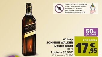 Carrefour Whisky johnnie walker double black oferta