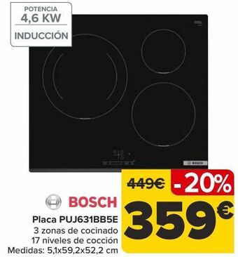 Carrefour Bosch placa puj631bb5e oferta