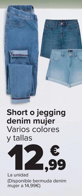 Carrefour Short o jegging denim mujer oferta