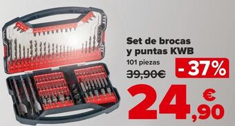 Carrefour Set de brocas y puntas kwb oferta