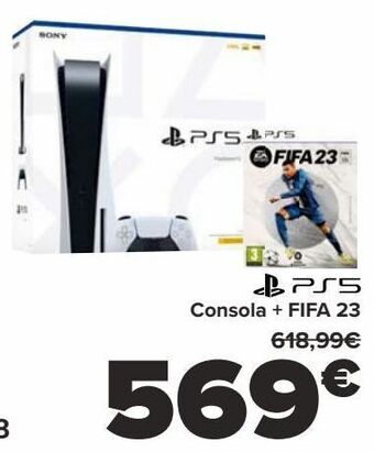 Carrefour Ps5 consola + fifa 23 oferta
