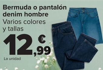 Carrefour Bermuda o pantalón denim hombre oferta