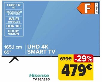 Carrefour Hisense tv 65a6bg oferta