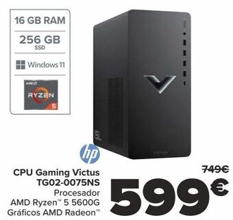 Carrefour Cpu gaming victus tg02-0075ns hp oferta