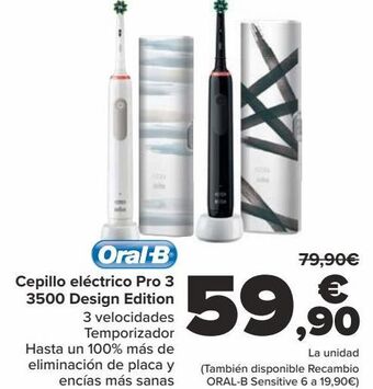 Carrefour Oral-b cepillo eléctrico pro 3 3500 design edition oferta