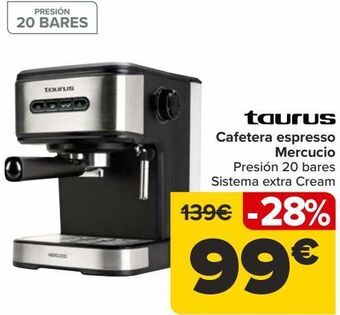 Carrefour Taurus cafetera espresso mercucio oferta