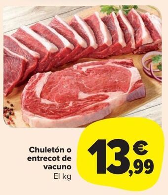 Carrefour Market Chuletón o entrecot de vacuno oferta