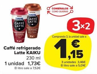 Carrefour Market Caffé refrigerado latte kaiku oferta