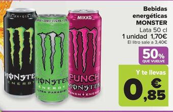 Carrefour Market Bebidas energéticas monster oferta