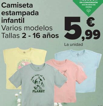 Carrefour Camiseta estampada infantil oferta