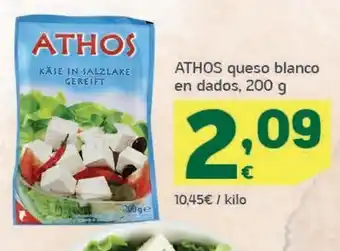 HiperDino Queso blanco en dados athos oferta