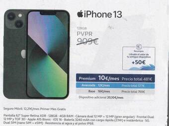 Movistar Iphone 13 oferta