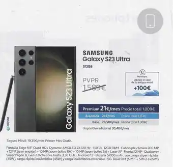 Movistar Samsung galaxy s23 ultra 512gb oferta