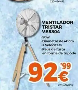 Expert Ventilador tristar ve5804 oferta