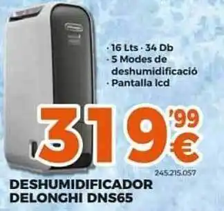 Expert Deshumidificador delonghi dns65 oferta