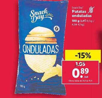 Lidl Snack day patatas onduladas oferta