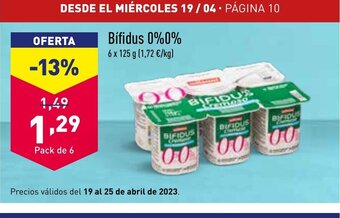 ALDI Bifidus 0% 0% oferta