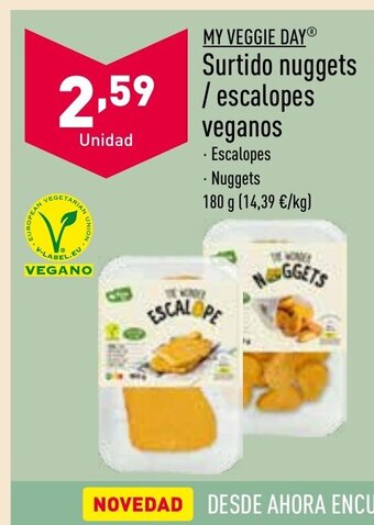 ALDI My Veggie Day Surtido Nuggets/ Escalopes Veganos oferta