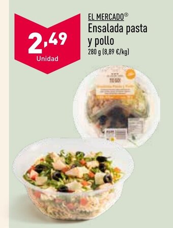 ALDI El Mercado Ensalada Pasta y Pollo oferta