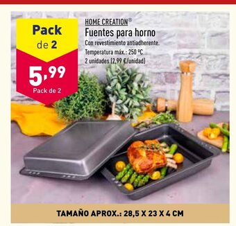 ALDI Home Creation Fuentes Para Horno oferta