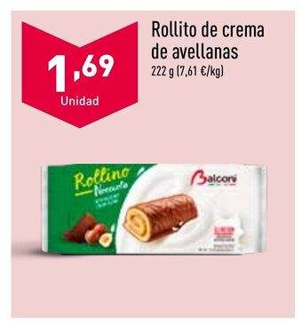 ALDI Rollito De Crema De Avellanas oferta