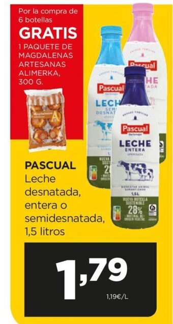 Alimerka Pascual Leche Desnatada, Entera O Semidesnatada oferta
